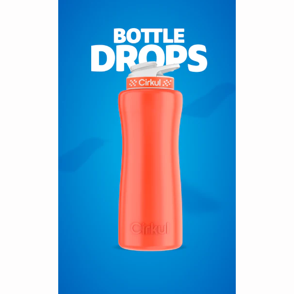 Limited Edition: 32oz. Neon Orange-Red  Steel Bottle & Lid